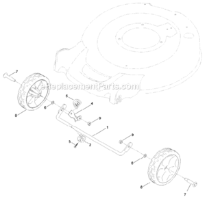 Part Location Diagram of 127-0668-03 Lawn Boy Axle-Front